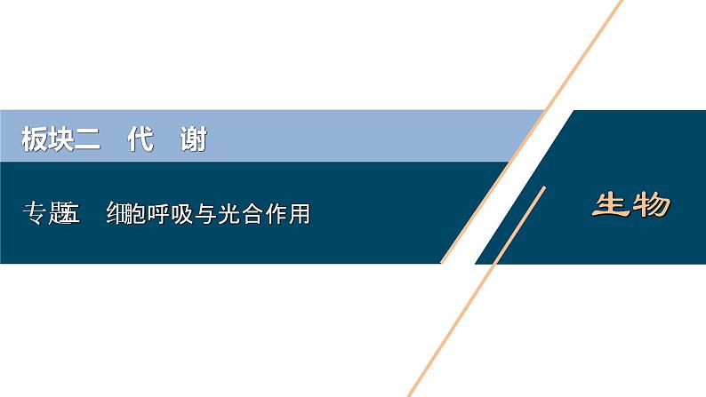 专题05 细胞呼吸与光合作用-2021年高考生物二轮模块复习课件（共124张PPT）第1页