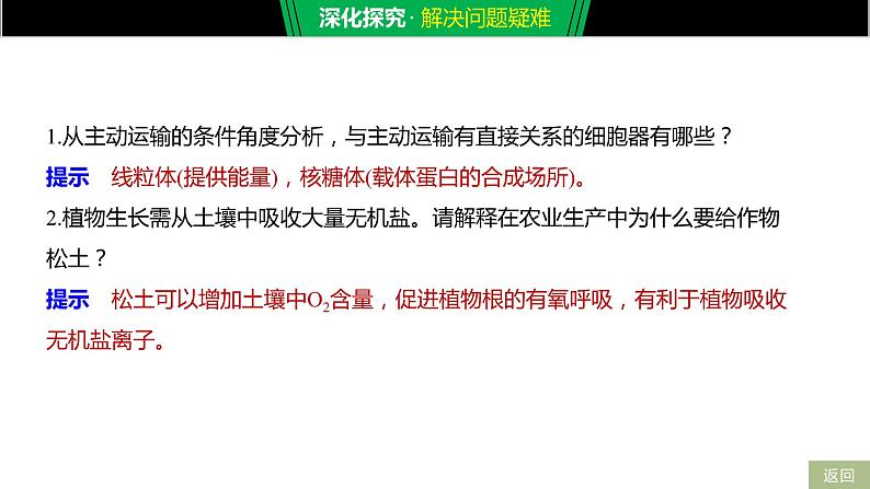 2020年高中生物新教材同步必修第一册 第4章 第2节　主动运输与胞吞、胞吐课件PPT第8页