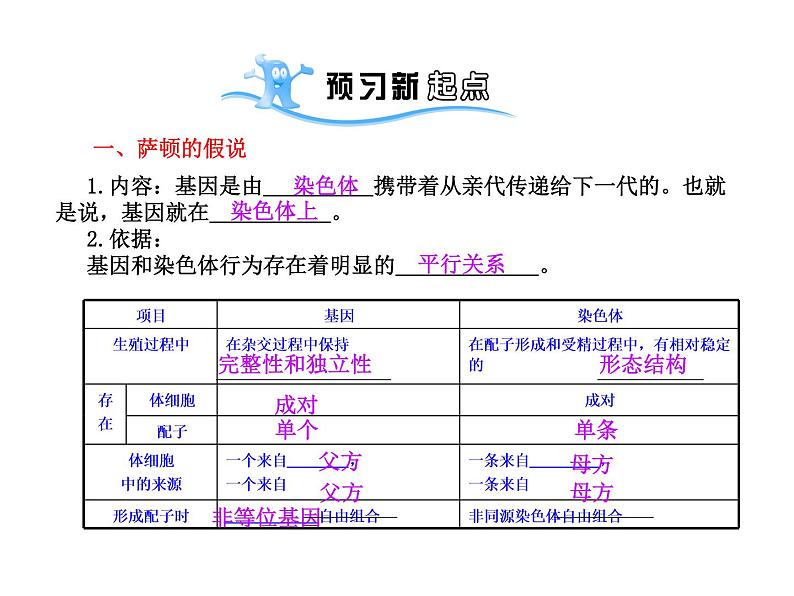 【人教版】高中生物必修二《 2.2基因在染色体上》课件第2页