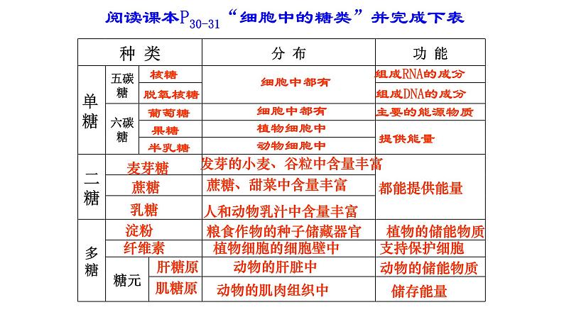 新教材必修一 2.3 细胞中的糖类和脂质课件PPT第5页