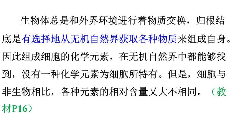 新教材必修一 2.1 细胞中的元素和化合物课件PPT第4页