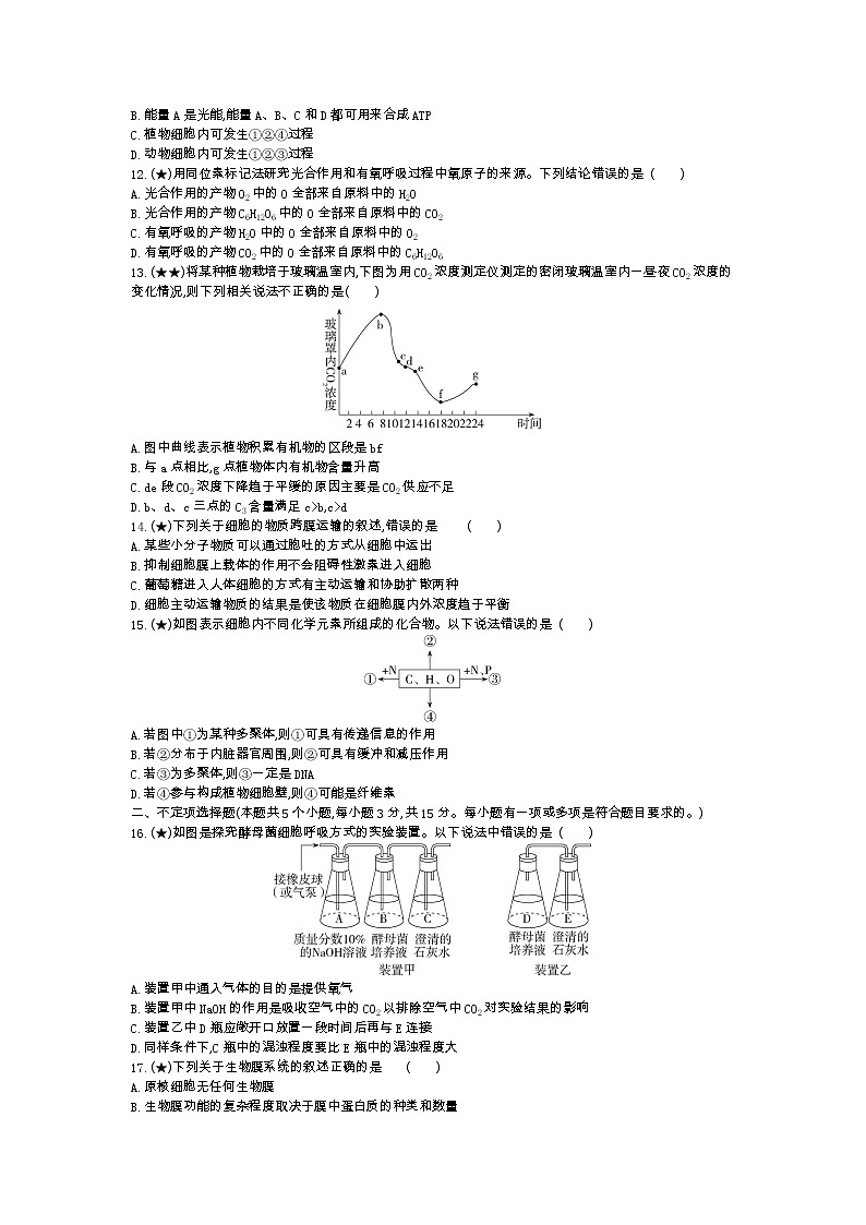8、【全国百强校】山东省泰安市2019-2020学年高一上学期期末生物试题（学生版）03