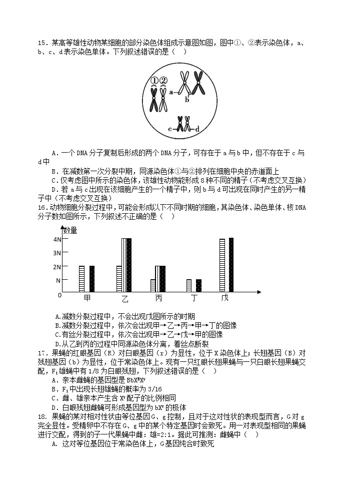 河南省实验中学2021-2022学年高二上学期期中考试生物含答案03