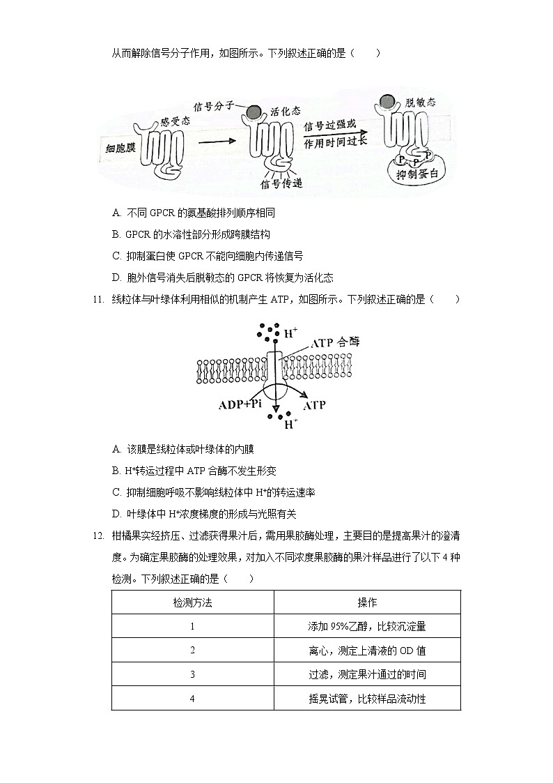2021年浙江省嘉兴市高考生物二模试卷（含解析）03