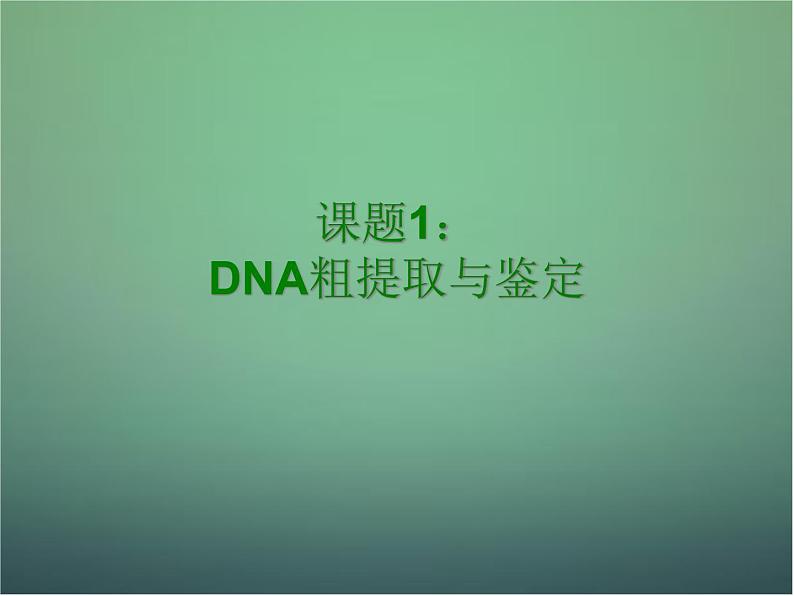 高中生物 5.1dna的粗提取与鉴定课件 新人教版选修102