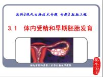 高中生物人教版 (新课标)选修3《现代生物科技专题》3.1 体内受精和早期胚胎发育课前预习课件ppt