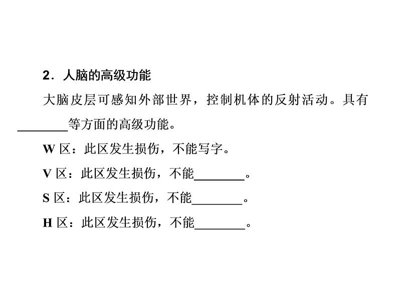 生物人教版大一轮复习课件：第26讲人和高等动物的神经调节08