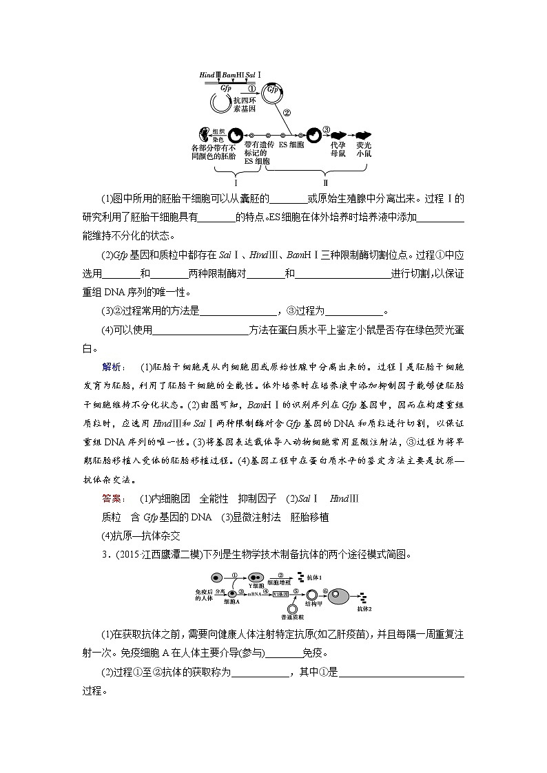 高三生物大二轮专题复习测试：选修3.2 word版含答案02