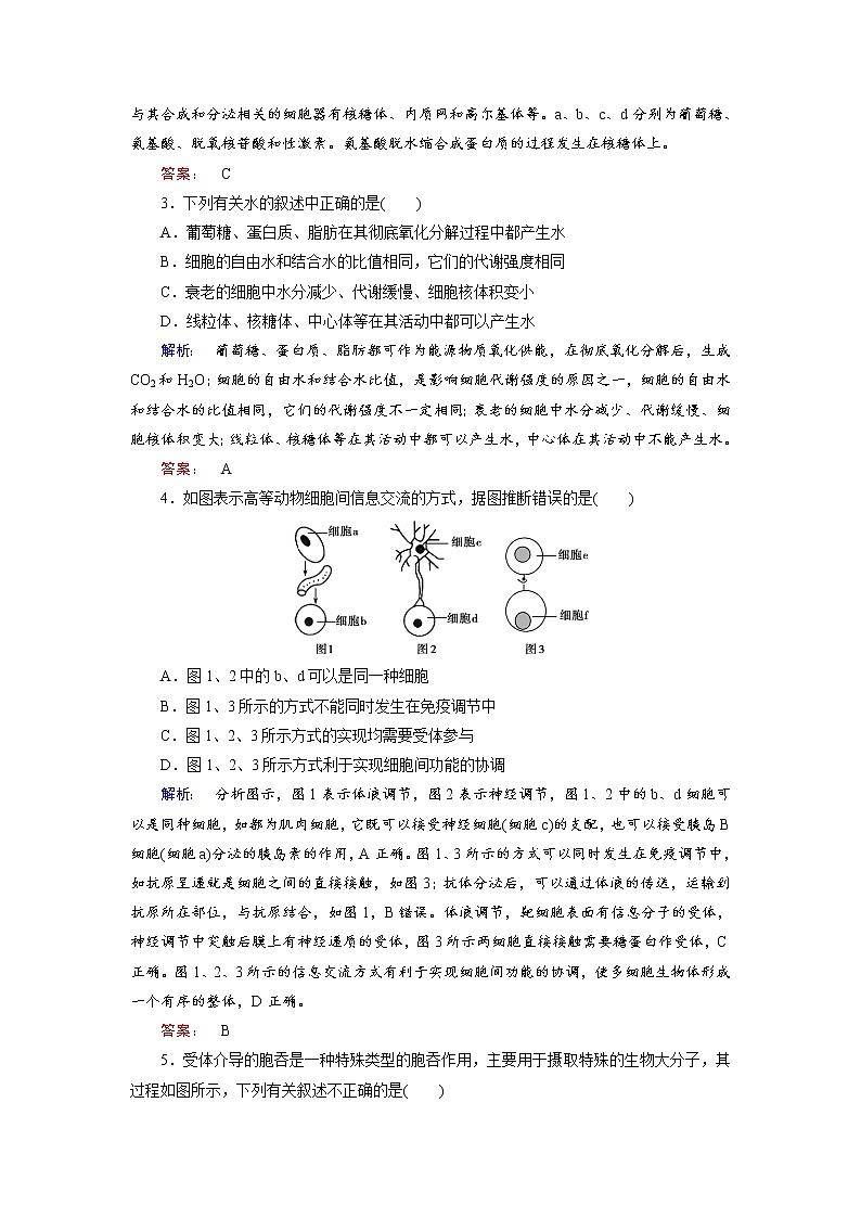 高三生物大二轮专题复习测试：专题质量检测1 word版含答案第2页
