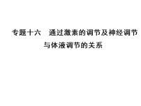 高考生物一轮总复习课件：专题16 通过激素的调节及神经调节与体液调节的关系