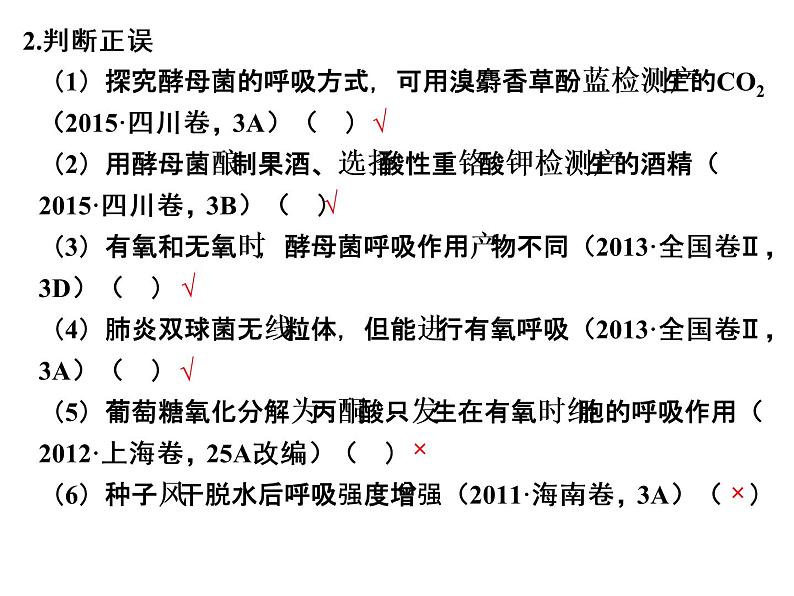 高考生物一轮总复习课件：专题5 细胞呼吸第7页