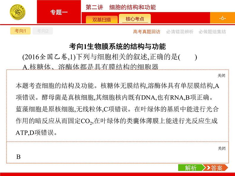 高考生物二轮课件：1.2 细胞的结构和功能第6页