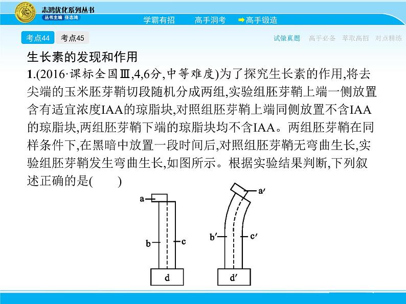 2018届高考生物一轮（课标通用）课件：专题十九 植物的激素调节第5页