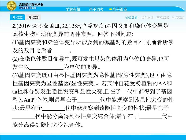 2018届高考生物一轮（课标通用）课件：专题十三 基因突变与基因重组第6页