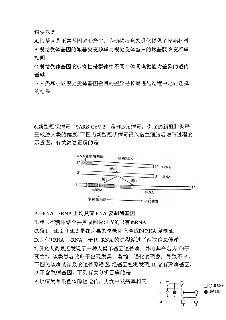 江苏省徐州市2021-2022学年高三上学期期中抽测生物试题第2页