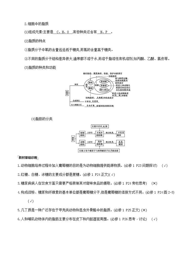 高考一轮复习第3讲　细胞中的蛋白质、核酸、糖类和脂质学案02