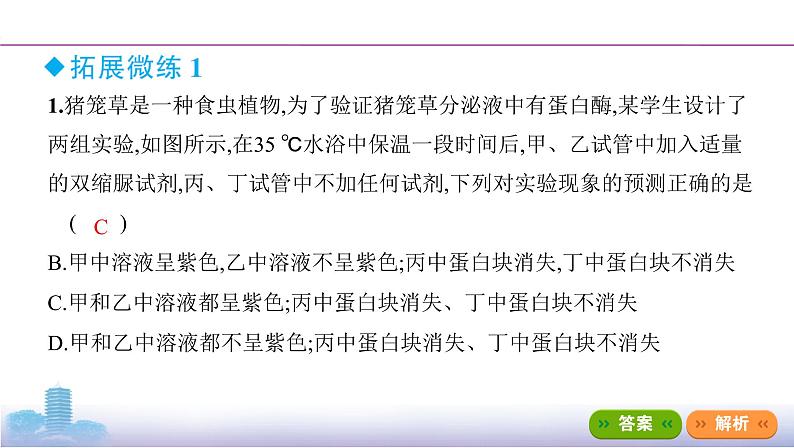 高考一轮复习拓展微课2　与酶相关的实验探究课件PPT第3页