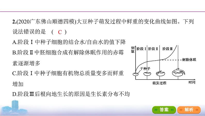 高考一轮复习拓展微课1 探究“种子成熟与萌发”过程中的变化课件PPT第7页