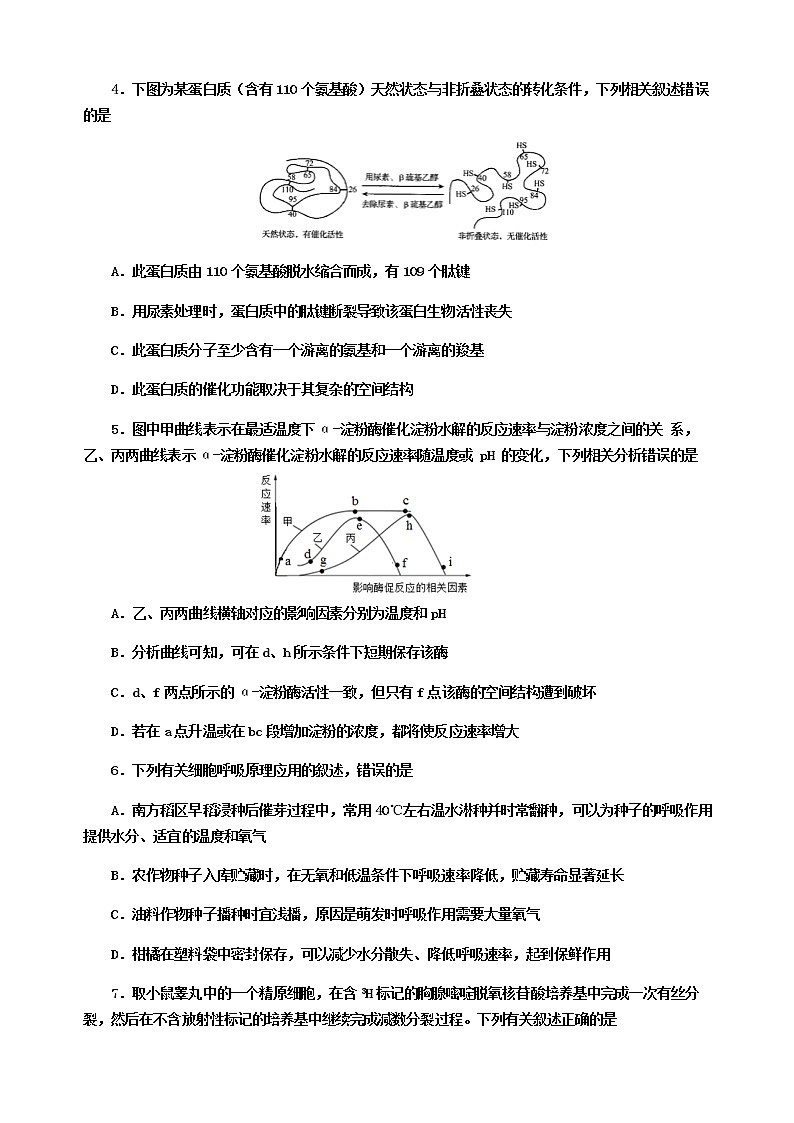 湖南省益阳市箴言中学2022届高三上学期第三次模拟考试（11月）生物含答案02