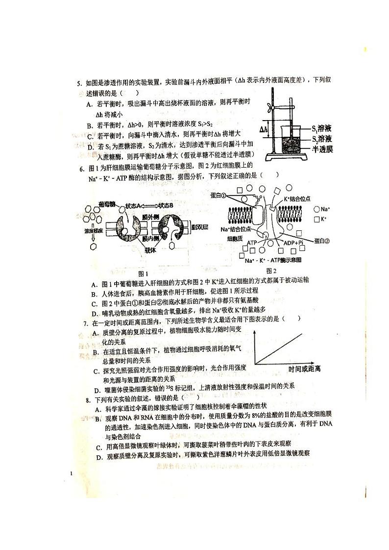 2022届安徽省六安市第一中学高三上学期第二次月考生物试题（PDF版含答案）02