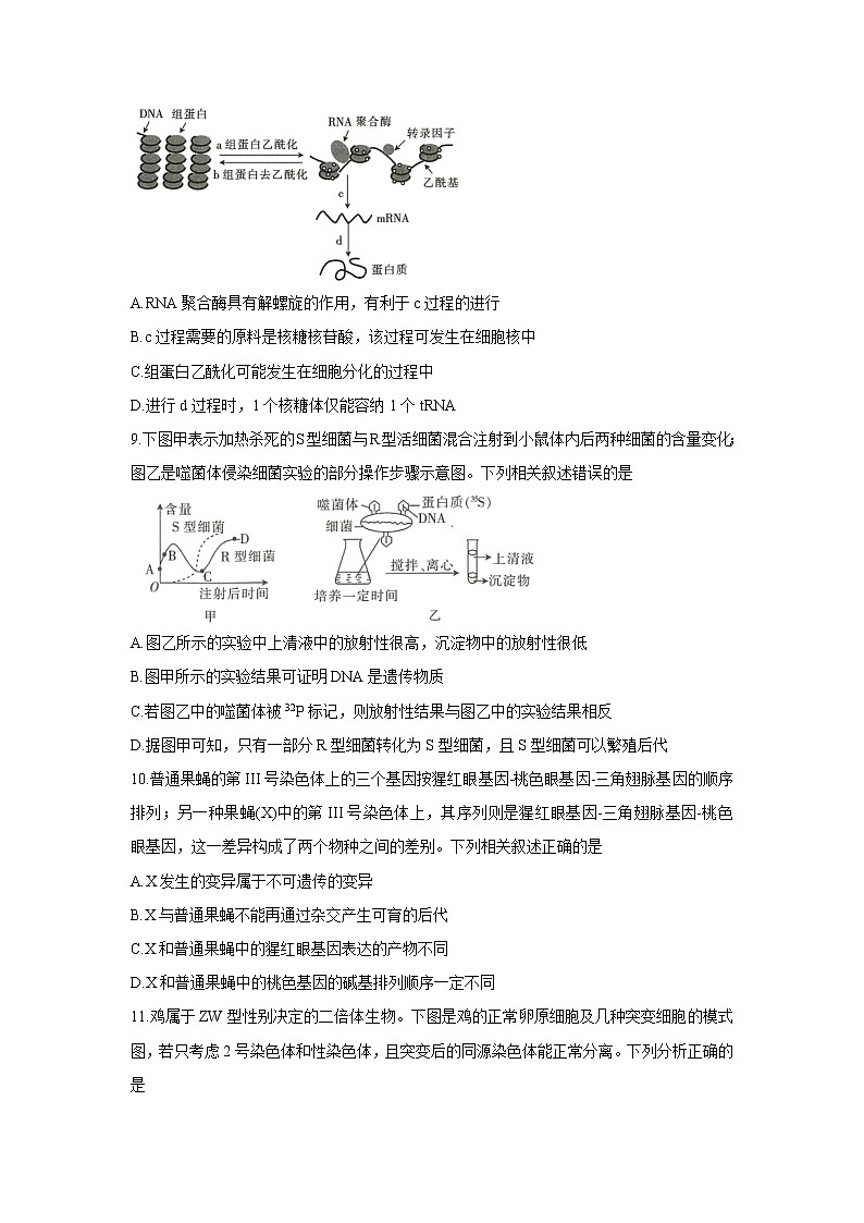 河北省保定市2022届高三上学期摸底考试生物含答案第3页