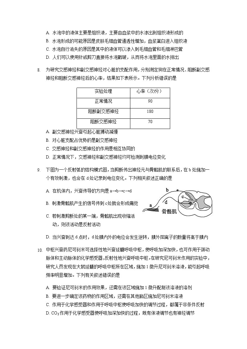 湖北省石首市2021-2022学年高二上学期期中考试生物试题含答案03