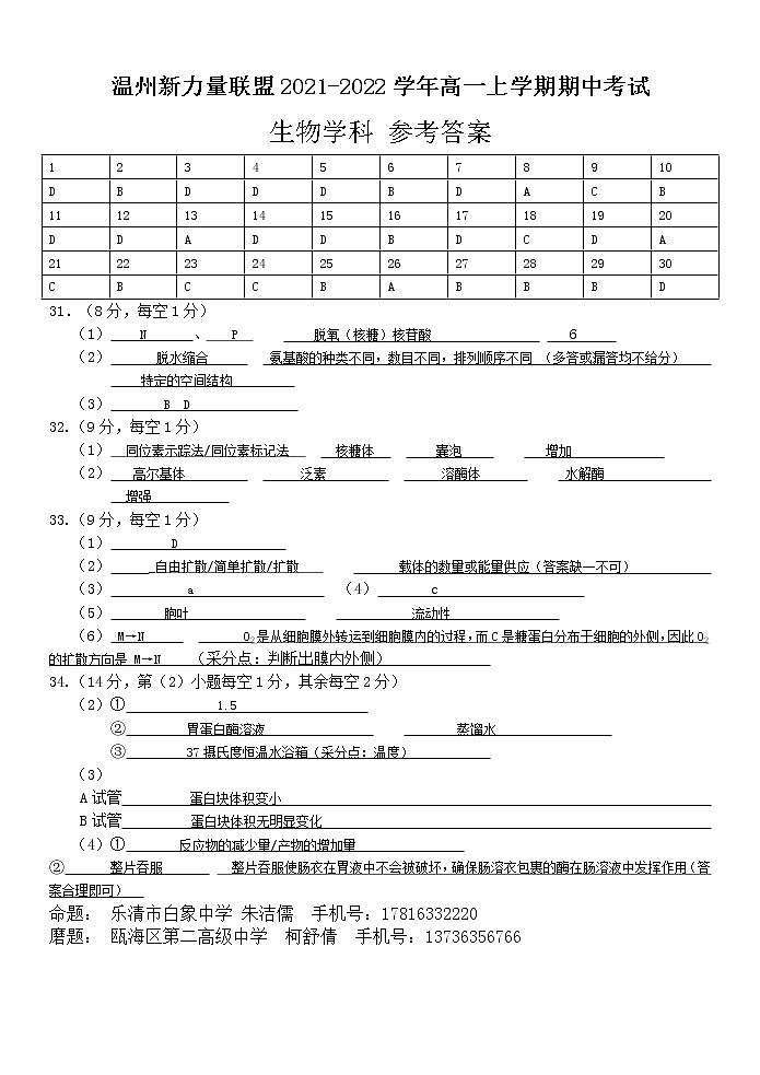 鐢熺墿绛旀第1页