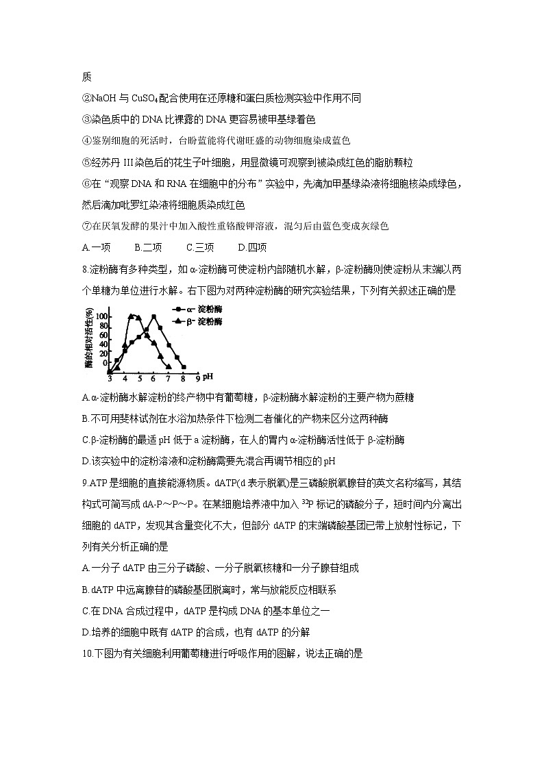 河南省三门峡市2022届高三上学期11月阶段性检测生物含答案03