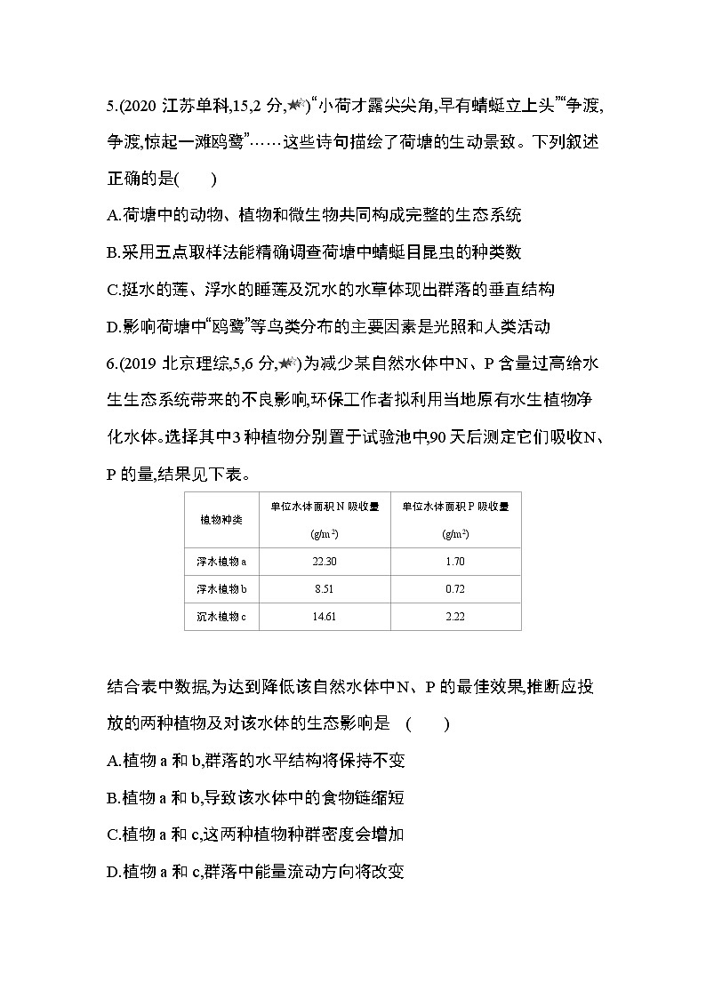第3章 生态系统及其稳定性第1~5节综合拔高练第3页
