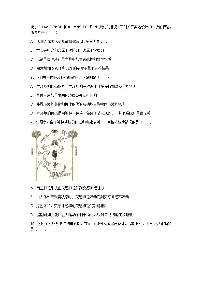 重庆市名校联盟2021-2022学年高二上学期第一次联合考试生物试题含答案03