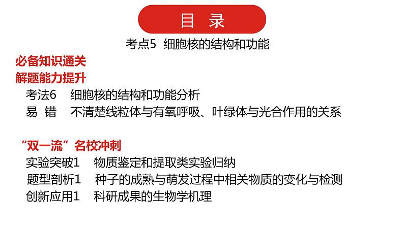 全国通用高中生物  一轮复习  第一单元  专题二  细胞的结构和功能课件PPT第4页