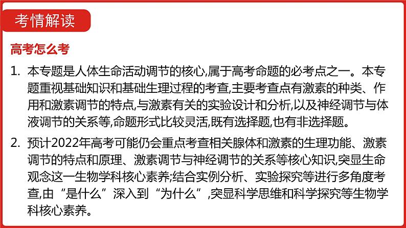 全国通用高中生物  一轮复习  第七单元  专题十八  体液调节及其与神经调节的关系课件PPT第5页