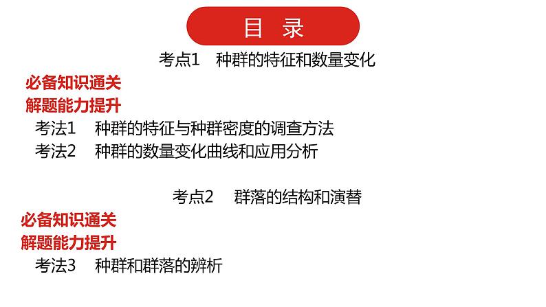 全国通用高中生物  一轮复习  第八单元  专题二十一  种群和群落课件PPT第2页