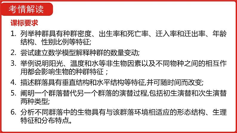 全国通用高中生物  一轮复习  第八单元  专题二十一  种群和群落课件PPT第4页