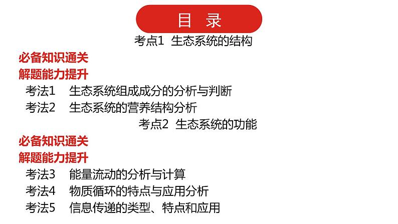 全国通用高中生物  一轮复习  第八单元  专题二十二  生态系统与生态环境的保护课件PPT第2页