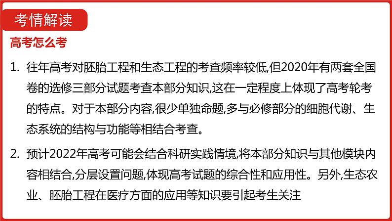 全国通用高中生物  一轮复习  第十单元  专题二十七  胚胎工程和生态工程课件PPT第6页