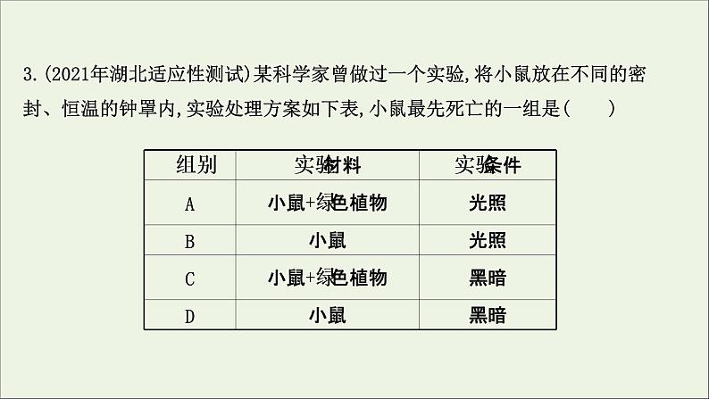 江苏专用2022版高考生物一轮复习课时作业十影响光合作用的因素及光合作用及细胞呼吸的关系课件苏教版08