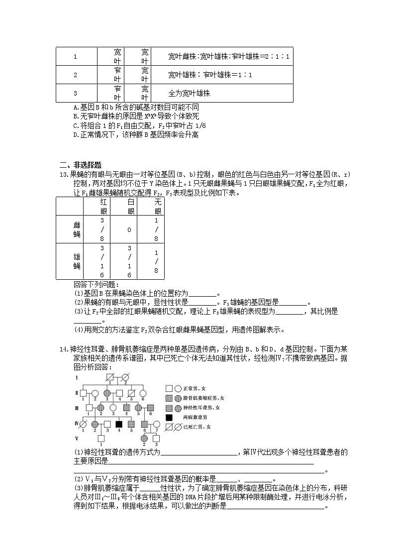 2022年高考生物一轮考点精选练习17《基因在染色体上和伴性遗传》(含详解)第3页