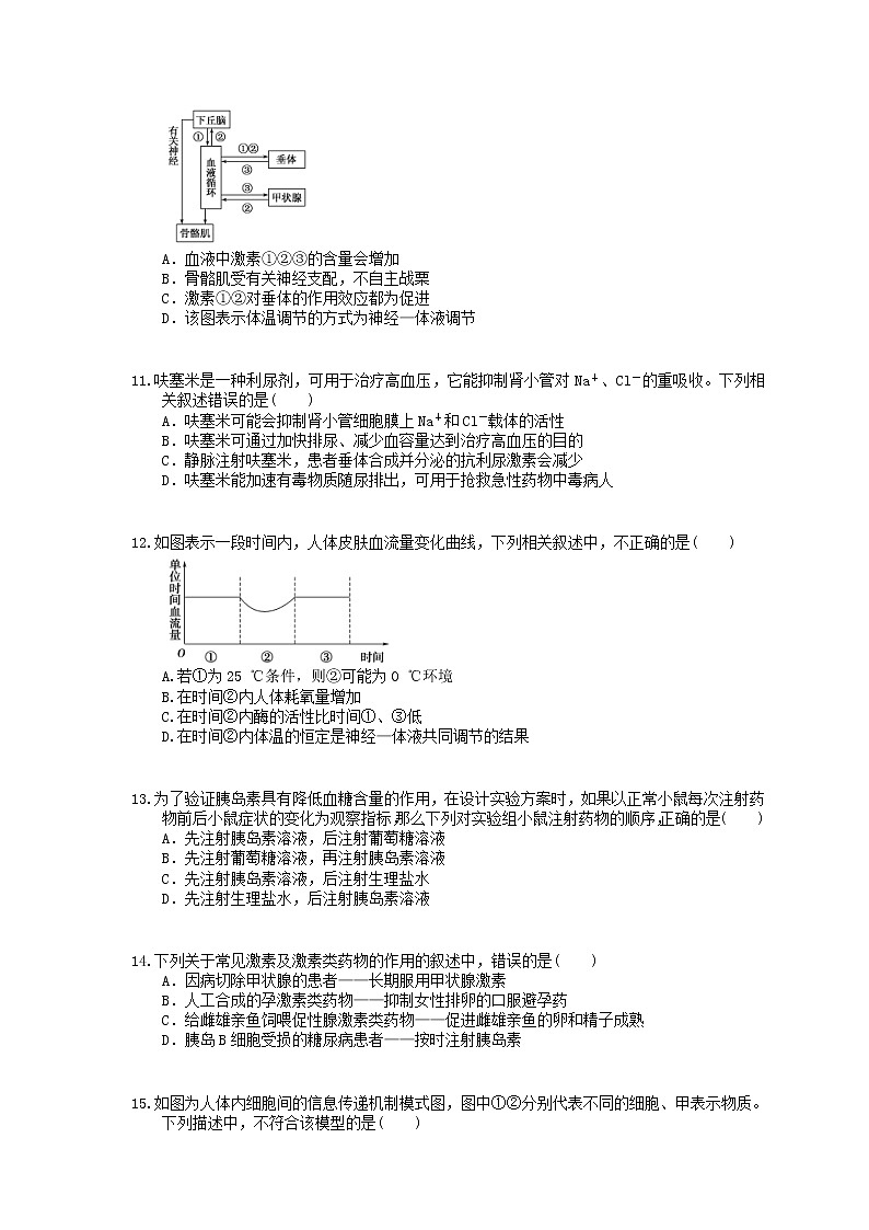 2022年高考生物一轮考点精选练习28《神经调节与体液调节的关系》(含详解)第3页