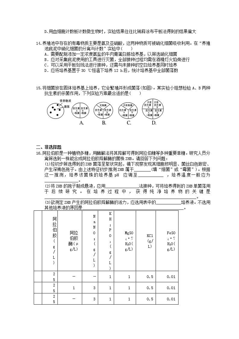 2022年高考生物一轮考点精选练习36《微生物的培养与应用》(含详解)第3页
