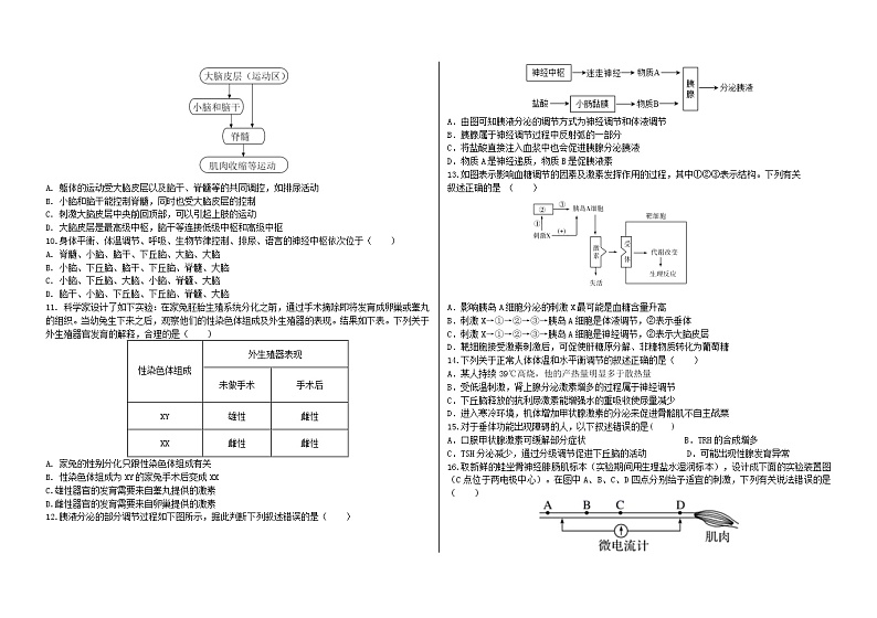 黑龙江省大庆铁人中学2021-2022学年高二上学期期中考试生物含答案02