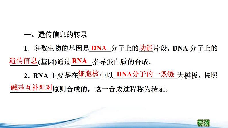 必修2生物新教材苏教版23第1课时DNA分子通过RNA指导蛋白质的合成pptx_15第3页