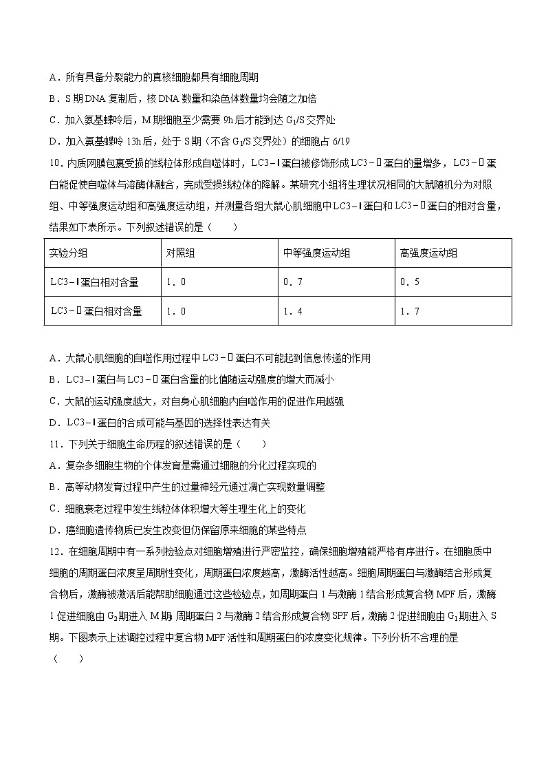 人教版（2019）高中生物必修一第6章 细胞的生命历程 单元检测（含答案）第3页