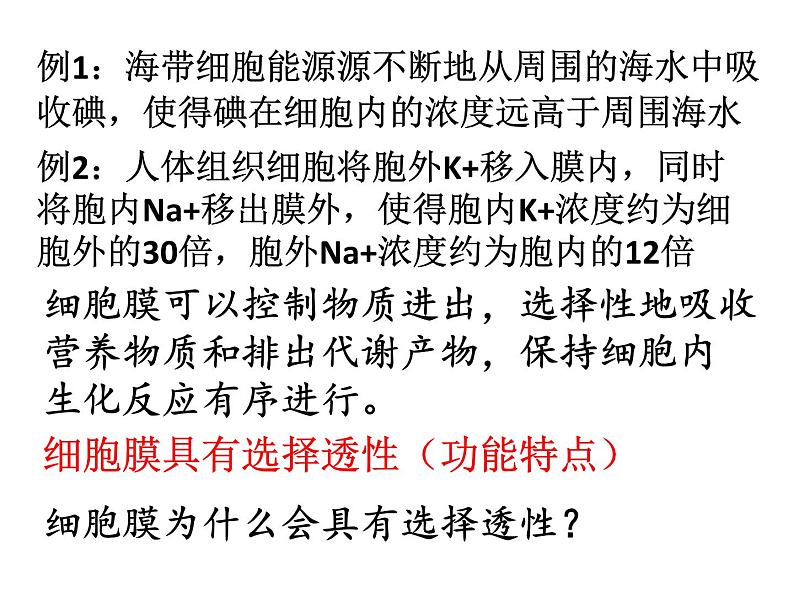 浙科版（2019）高中地理必修一2.2 细胞膜控制细胞与周围环境的联系 课件(共33张PPT)第5页