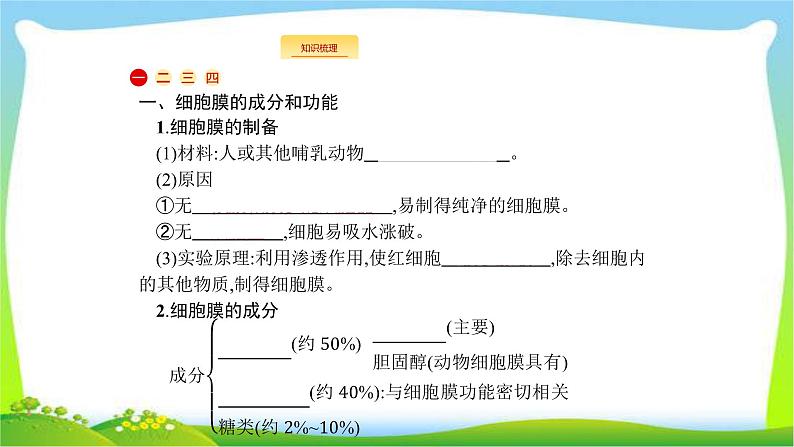 人教版高考生物总复习2.1细胞膜和细胞核完美课件PPT03