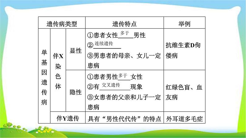 人教版高考生物总复习5.4人类遗传病完美课件PPT第6页