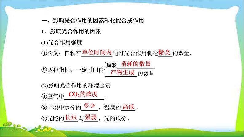 人教版高考生物总复习3.4光合作用与呼吸作用的关系及影响因素完美课件PPT第4页