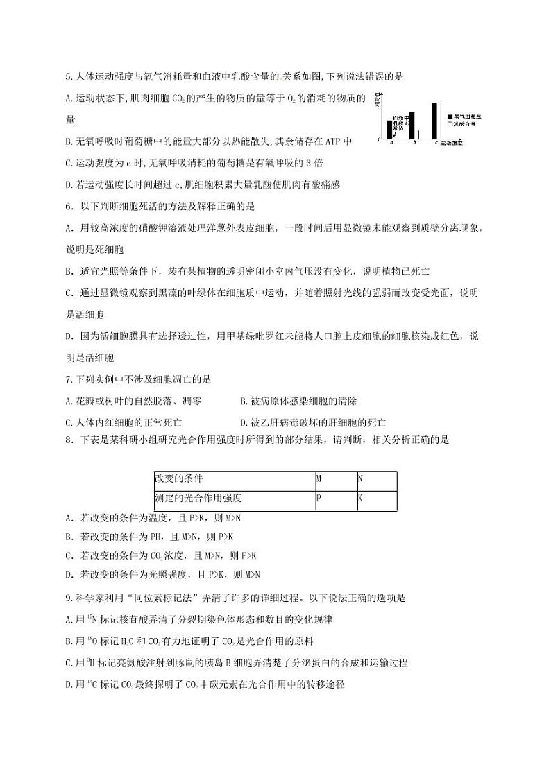 乌鲁木齐2020届高三生物一模模拟试题02