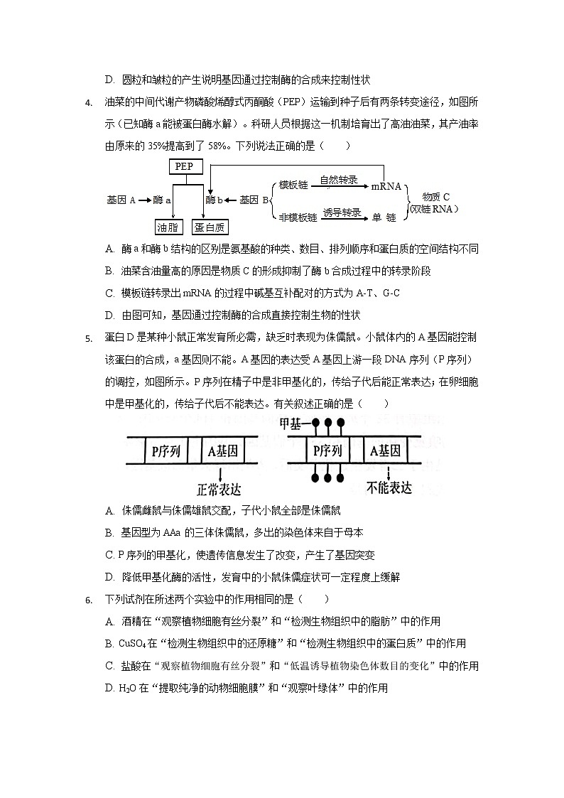 重庆市缙云教育联盟2021-2022学年高二上学期12月月考生物试题含解析第2页