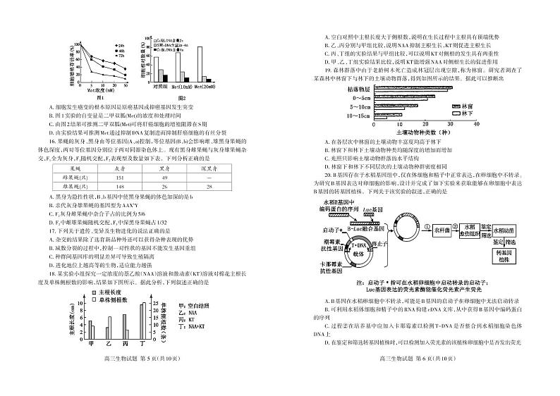 重庆市万州龙驹中学2020届高三一轮检测生物试卷 PDF版含答案第3页
